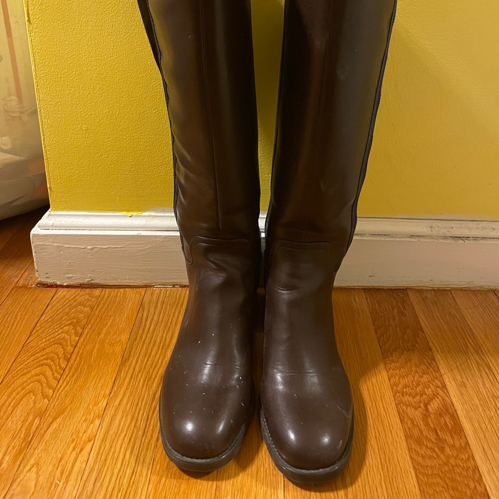 Zendaya x Tommy Hilfiger leather knee boots